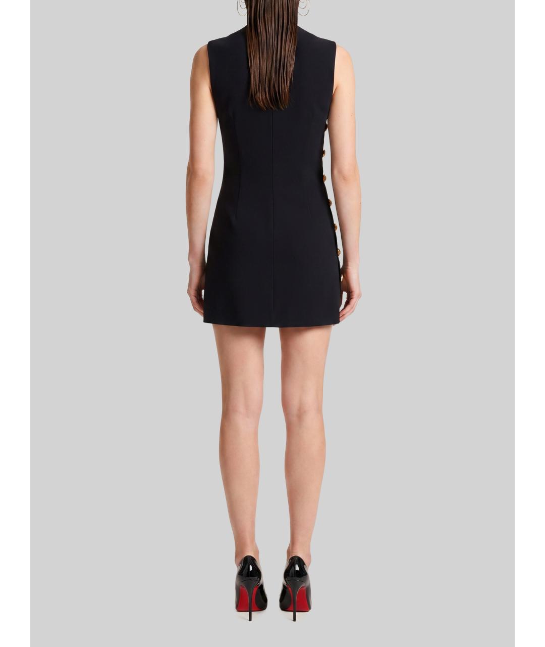 VERSACE Черное вискозное повседневное платье, фото 3