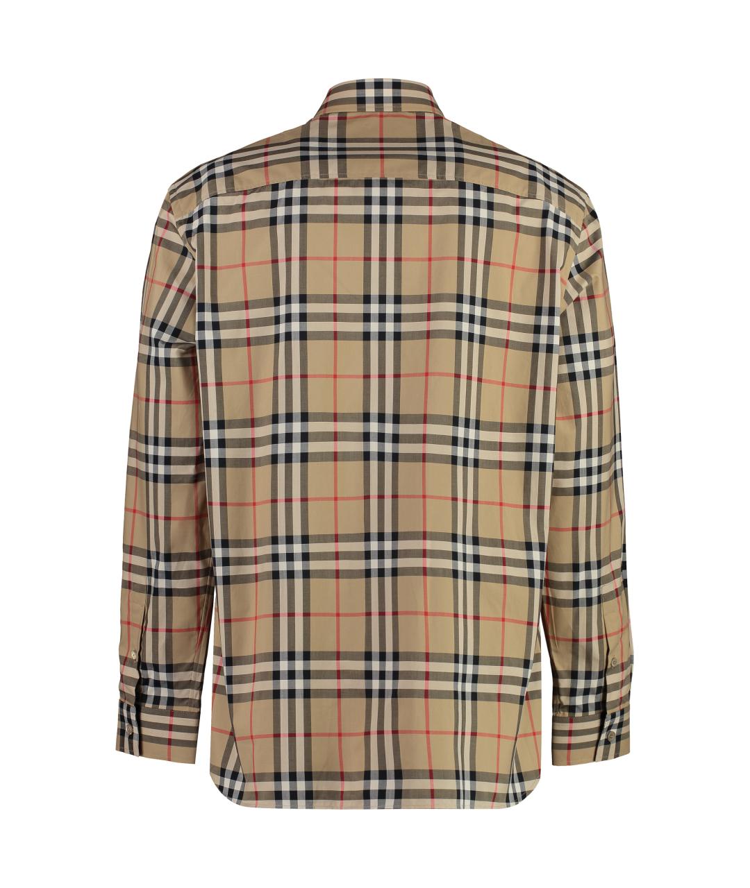 BURBERRY Бежевая хлопковая кэжуал рубашка, фото 2