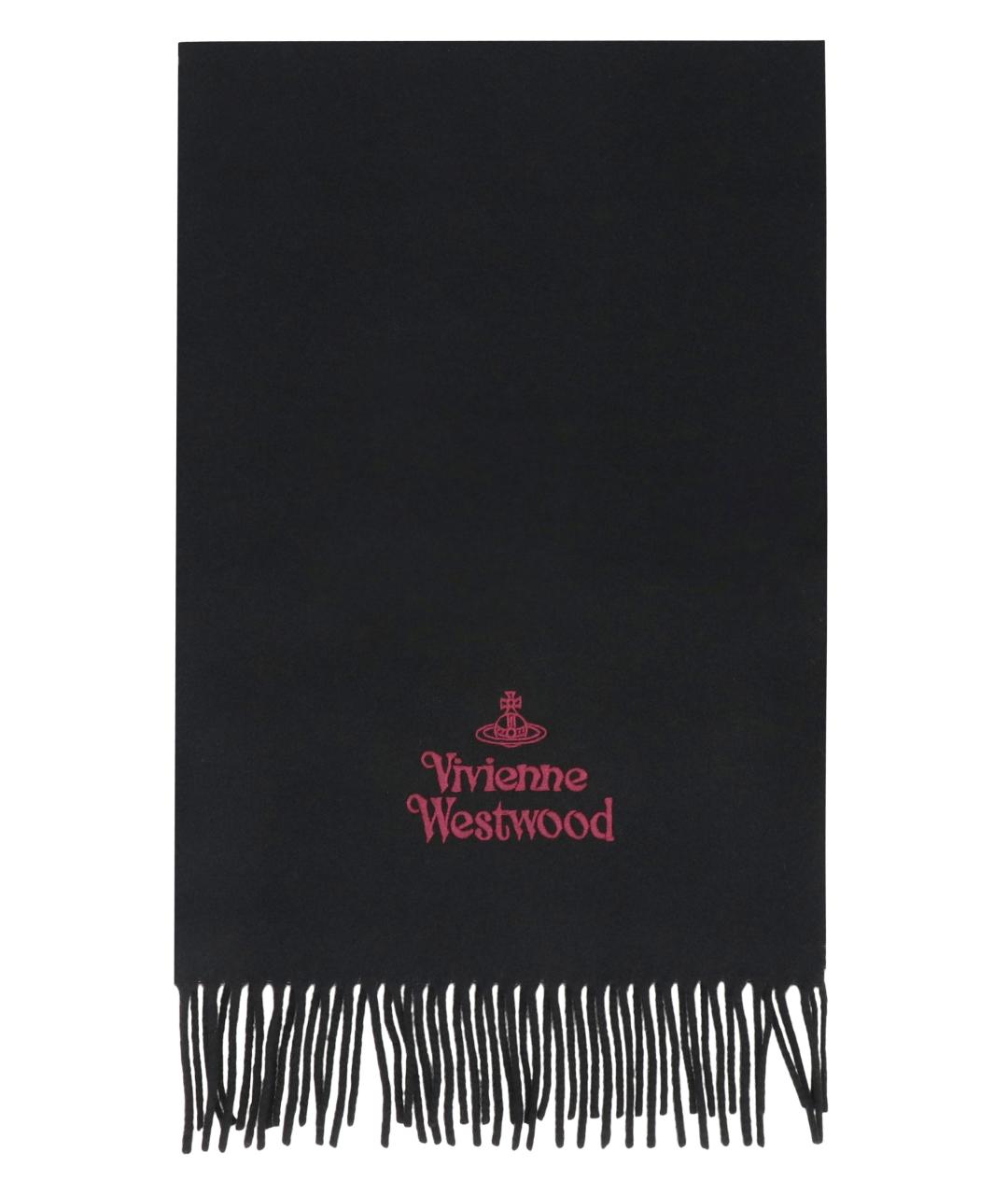 VIVIENNE WESTWOOD Черный шерстяной шарф, фото 1