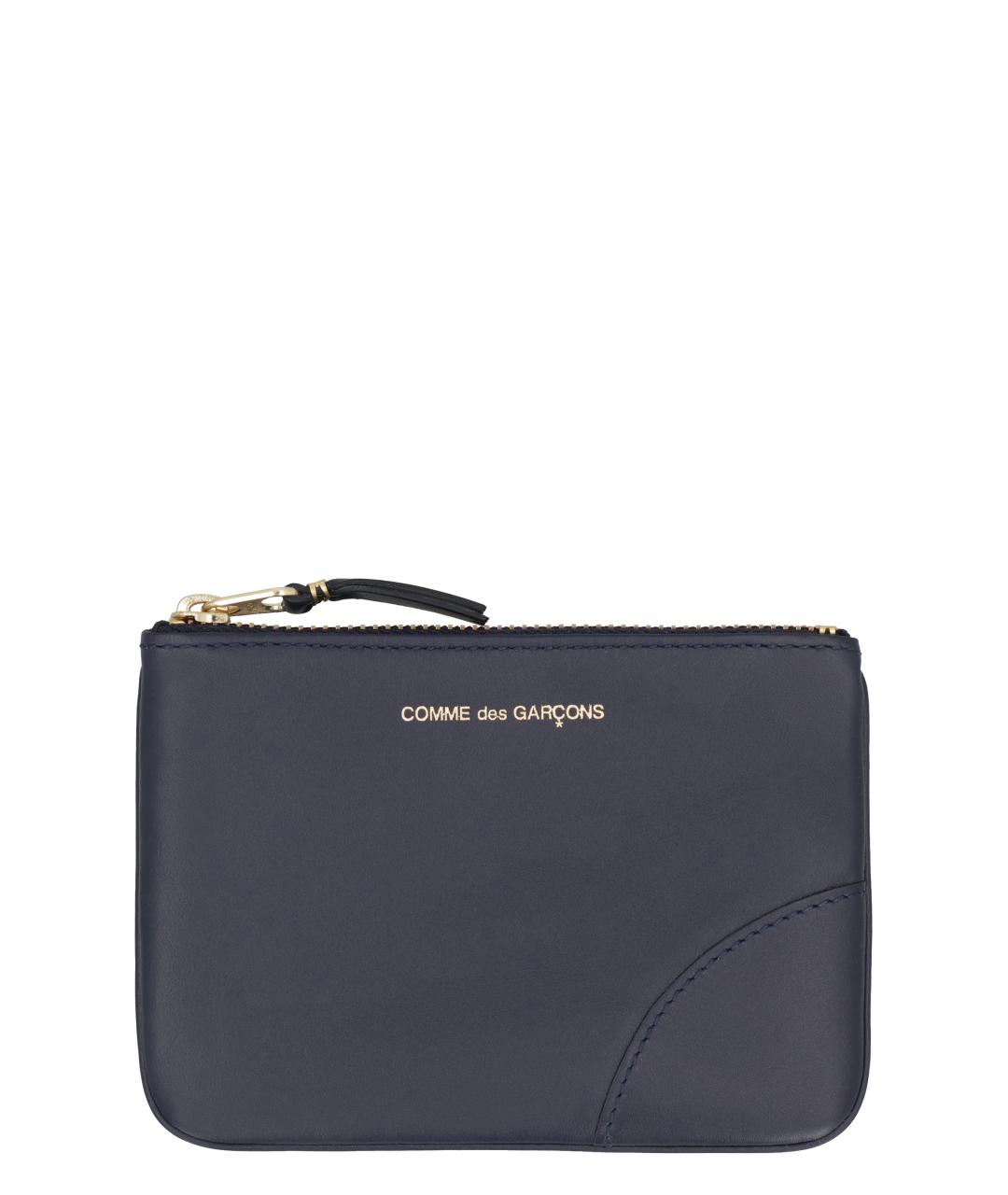 COMME DES GARÇONS WALLET Темно-синий кожаный кошелек, фото 1