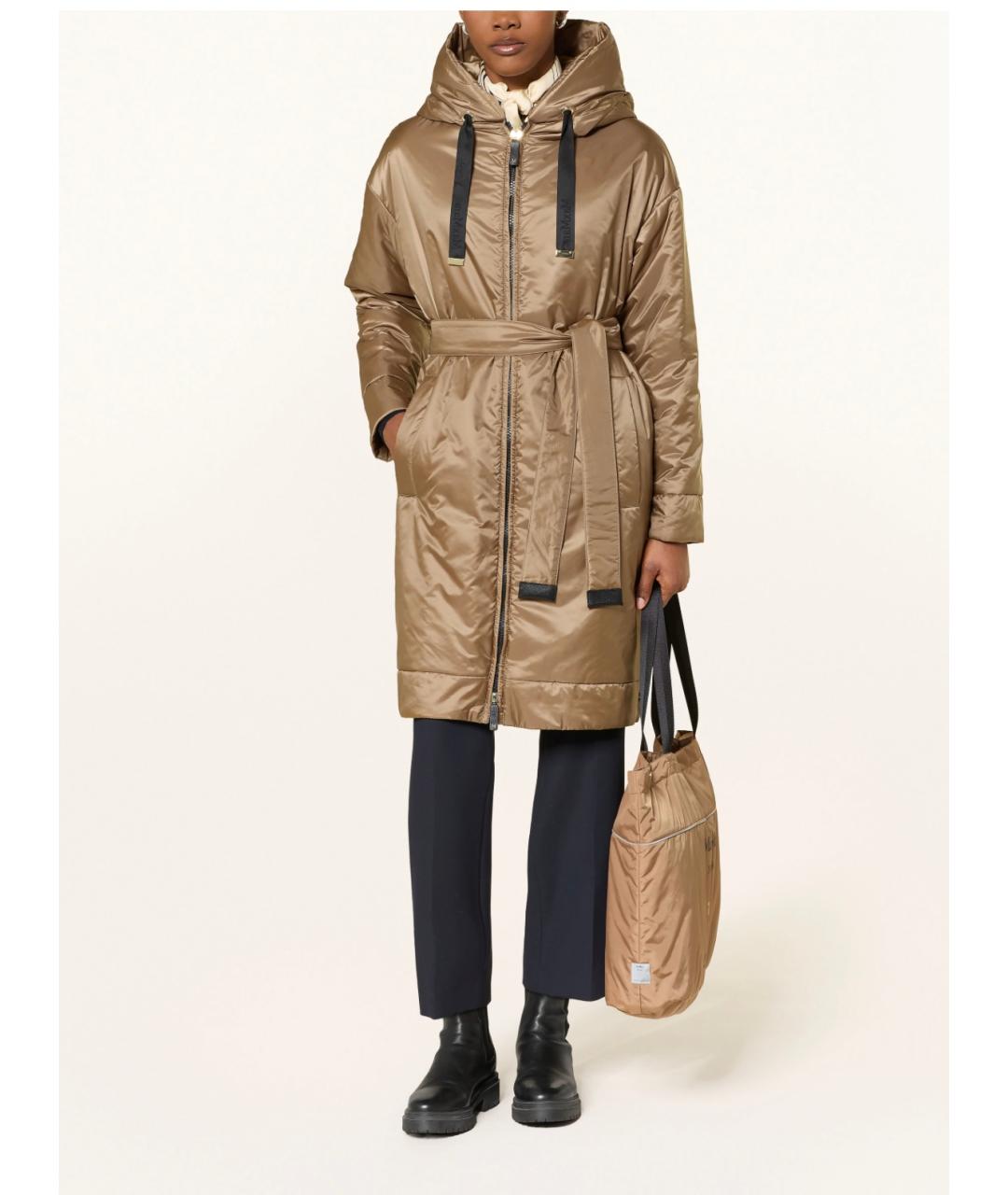 MAX MARA Коричневая полиамидовая парка, фото 10