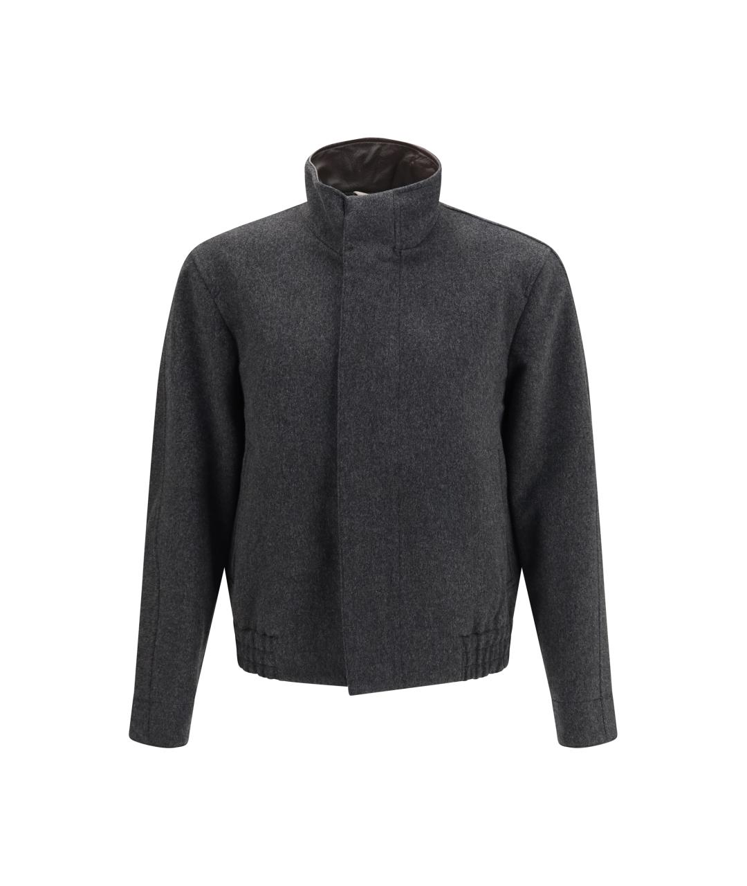 LARDINI Серая шерстяная куртка, фото 1