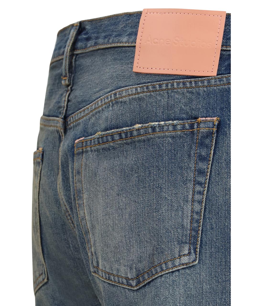 ACNE STUDIOS Синие хлопковые прямые джинсы, фото 3
