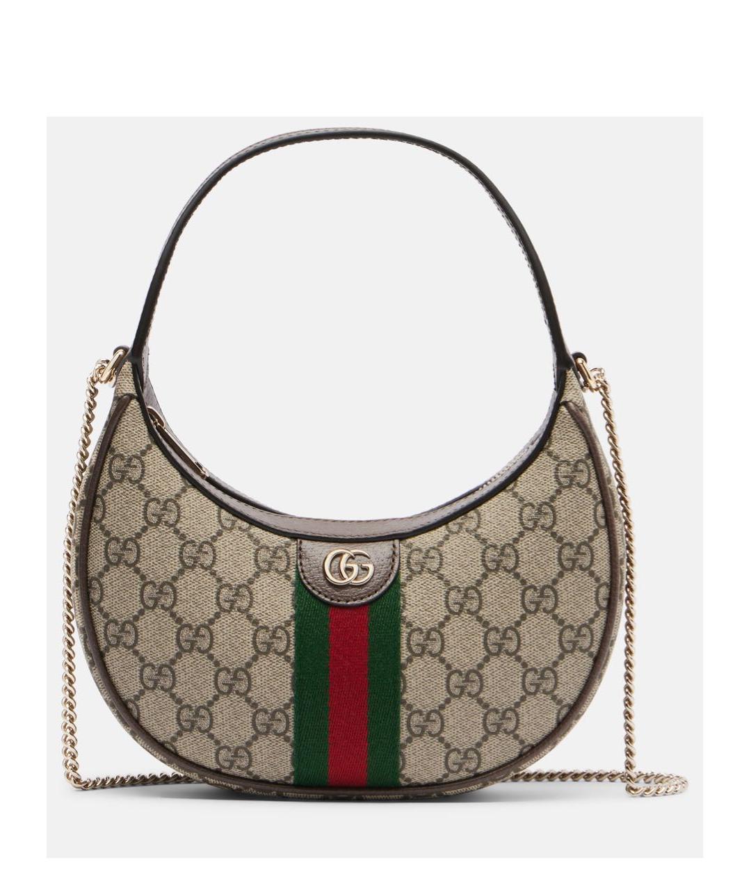 GUCCI Коричневая сумка с короткими ручками из канвы, фото 8