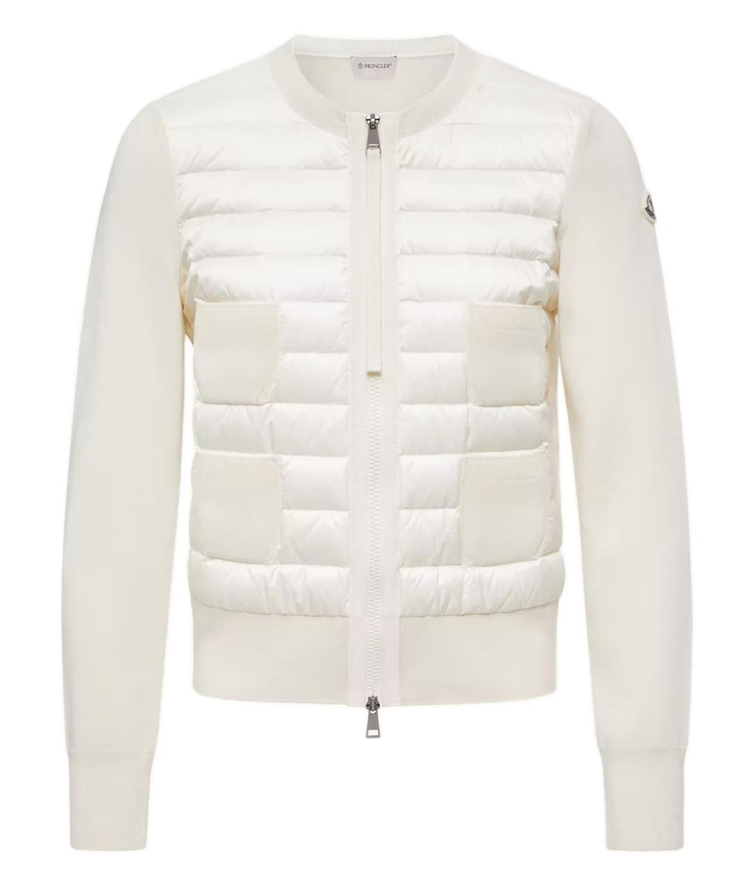 MONCLER Бежевый полиамидовый кардиган, фото 1