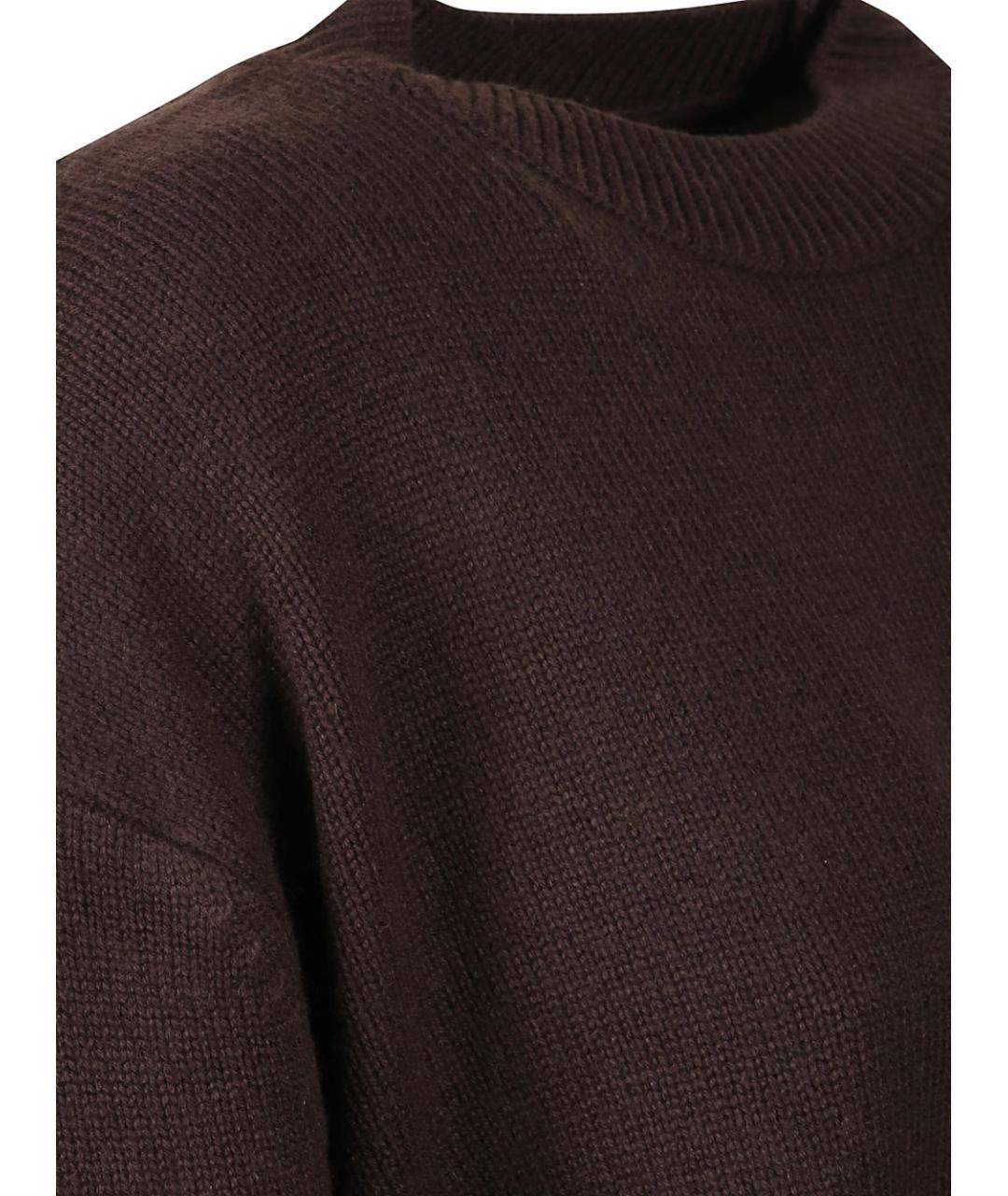 THE FRANKIE SHOP Коричневый шерстяной джемпер / свитер, фото 2