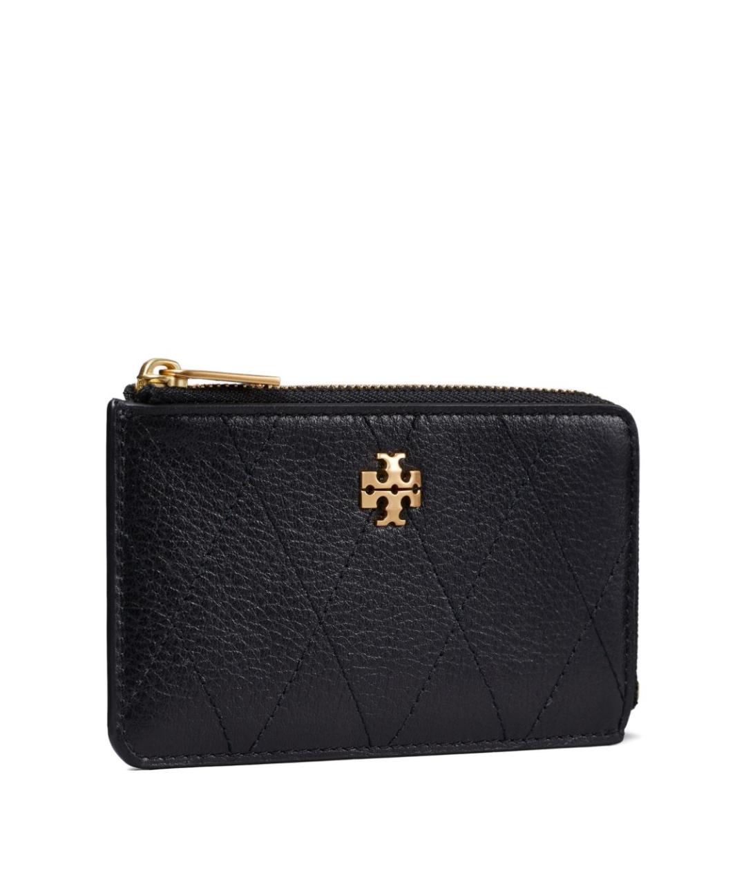 TORY BURCH Черный кожаный кошелек, фото 2
