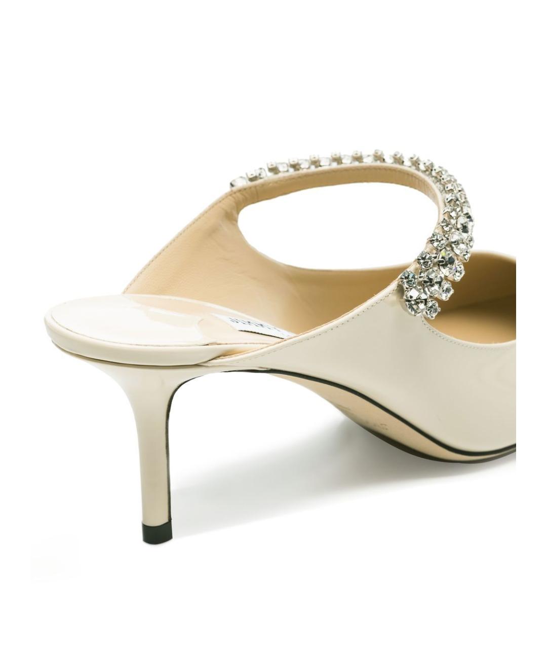 JIMMY CHOO Бежевые кожаные туфли, фото 3