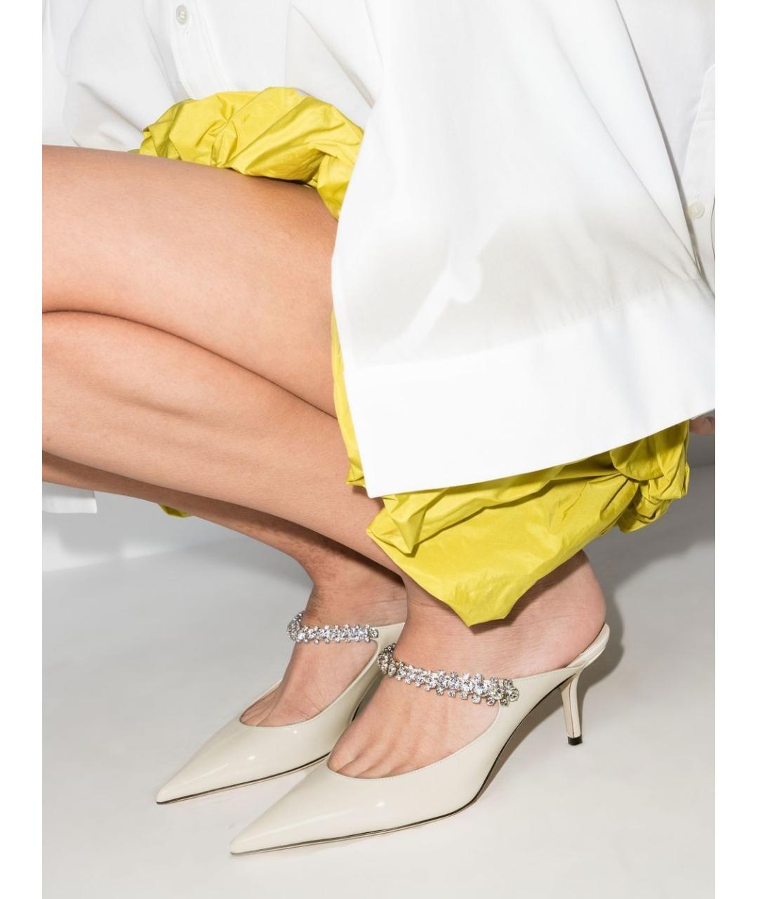 JIMMY CHOO Бежевые кожаные туфли, фото 4