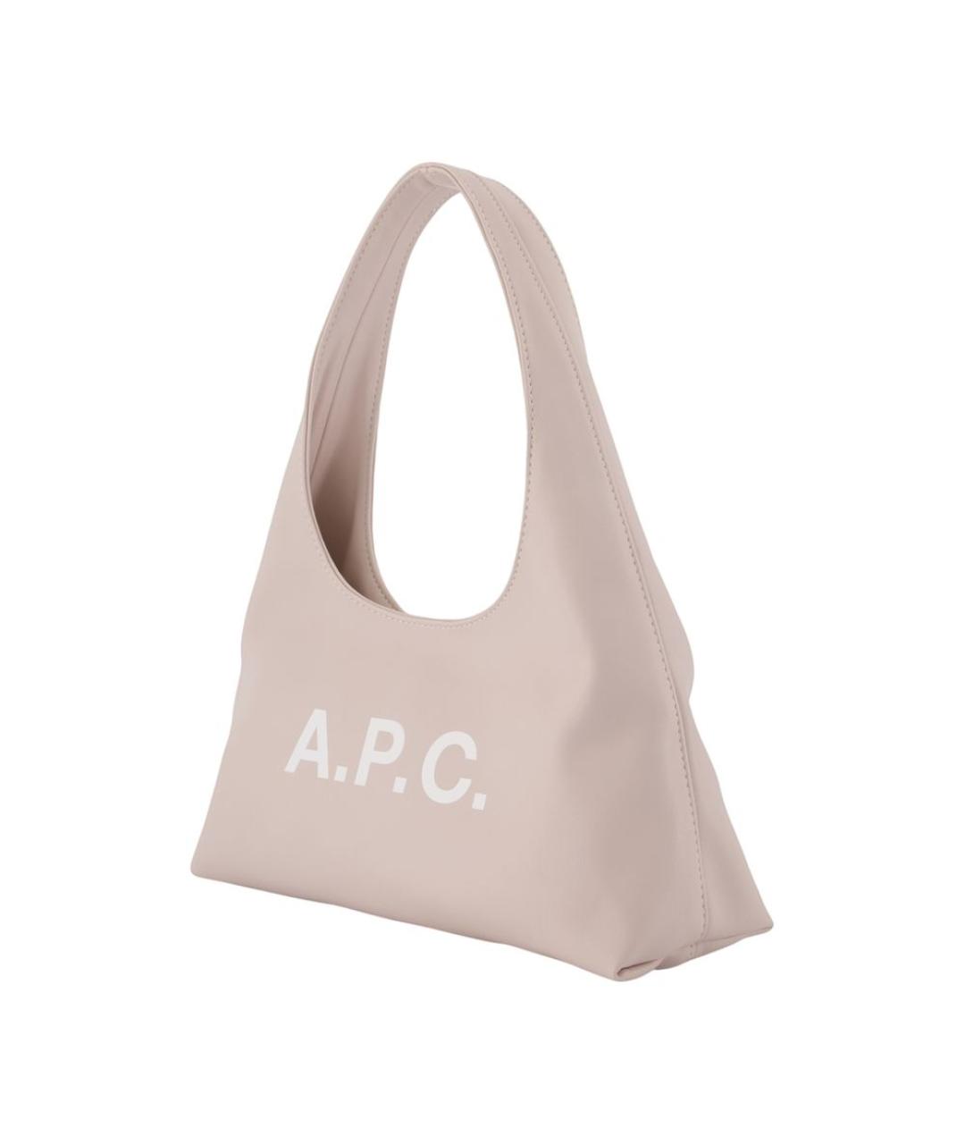 A.P.C. Белая сумка с короткими ручками из искусственной кожи, фото 2