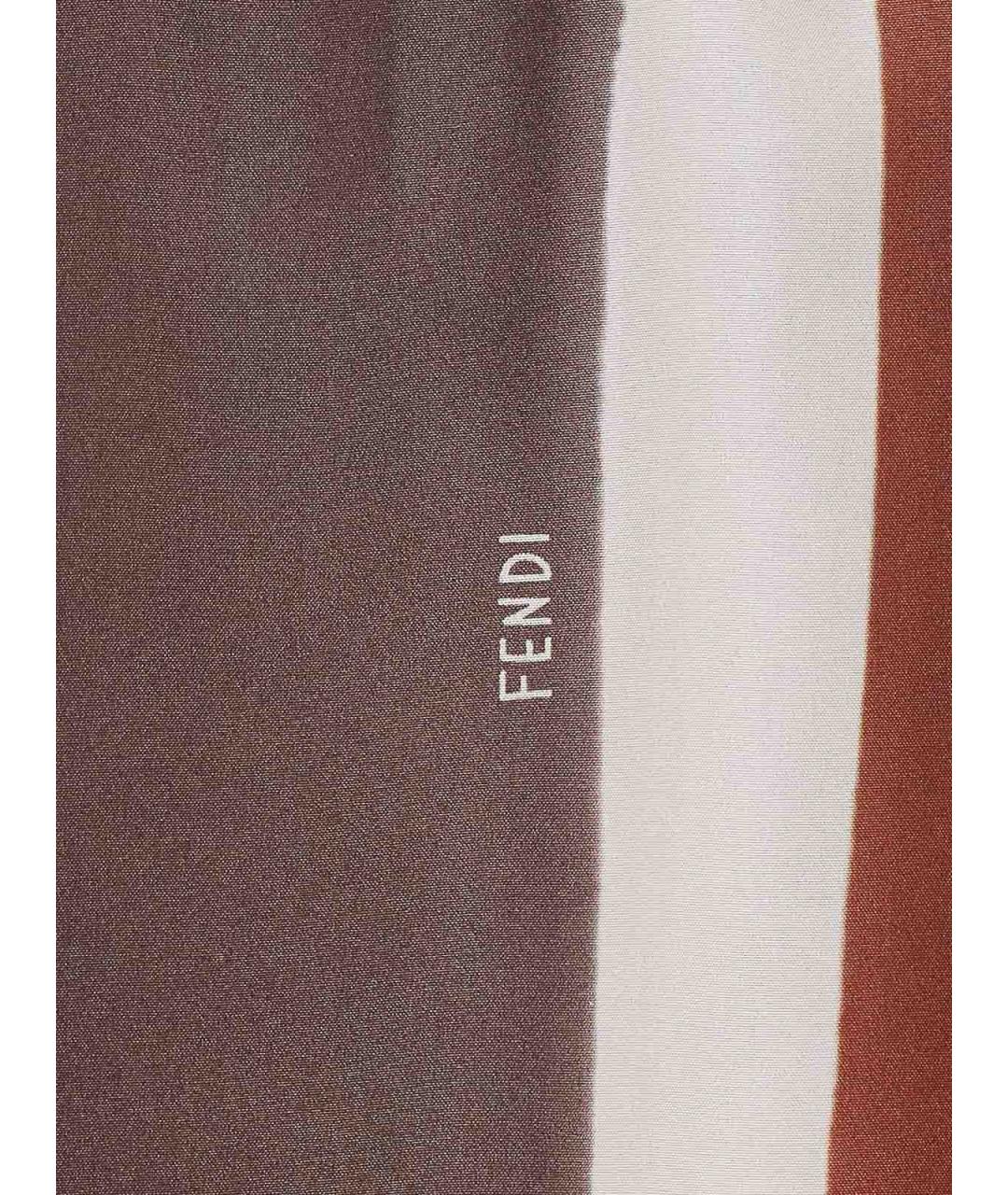 FENDI Мульти шелковые шорты, фото 3