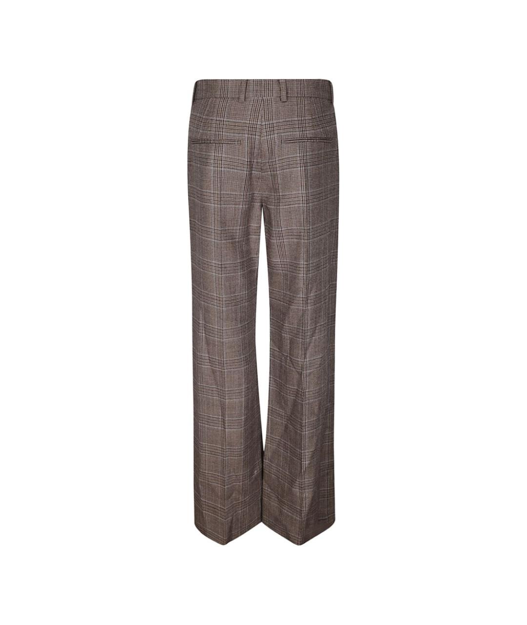 A.P.C. Коричневые шерстяные прямые брюки, фото 3
