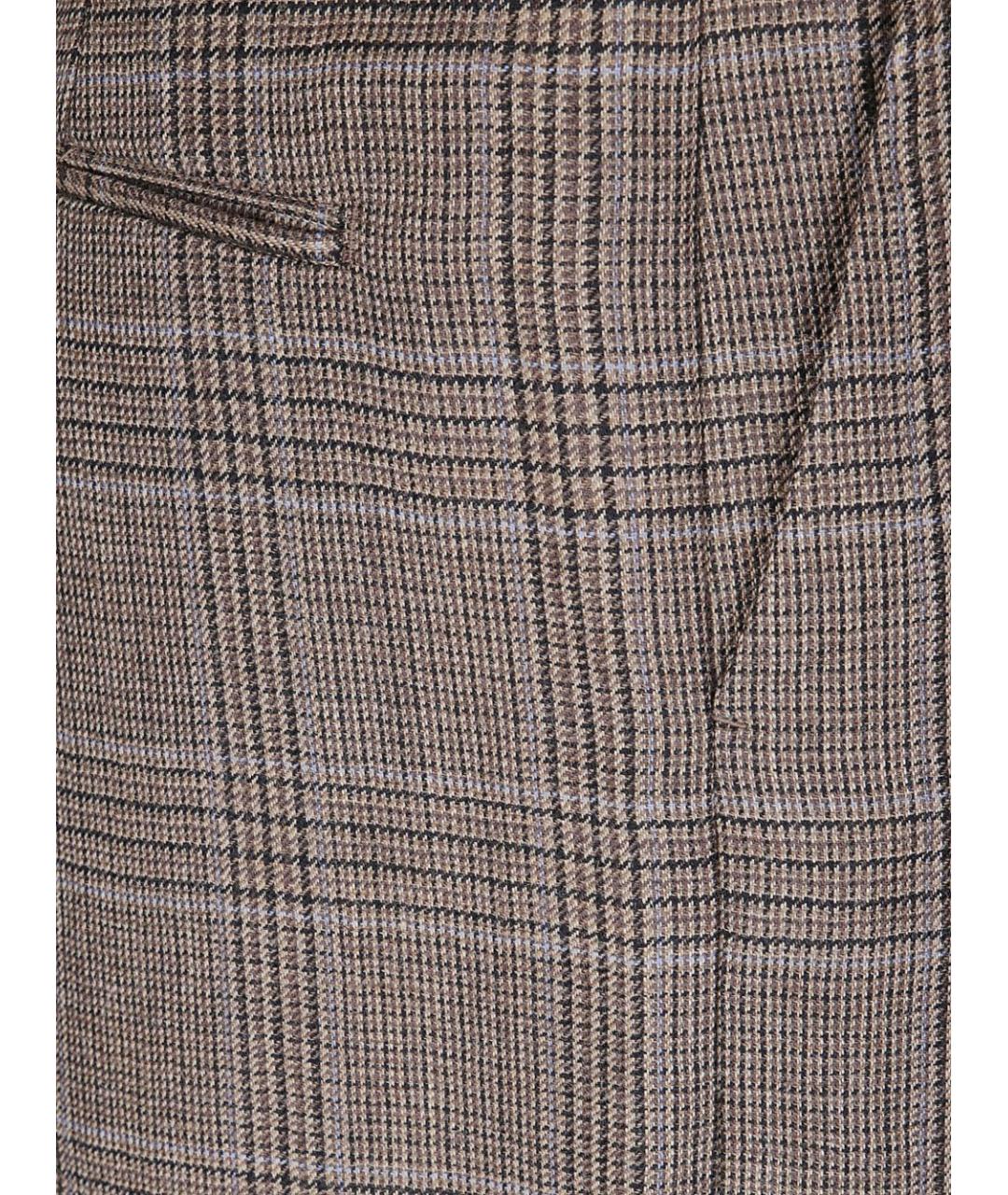 A.P.C. Коричневые шерстяные прямые брюки, фото 2