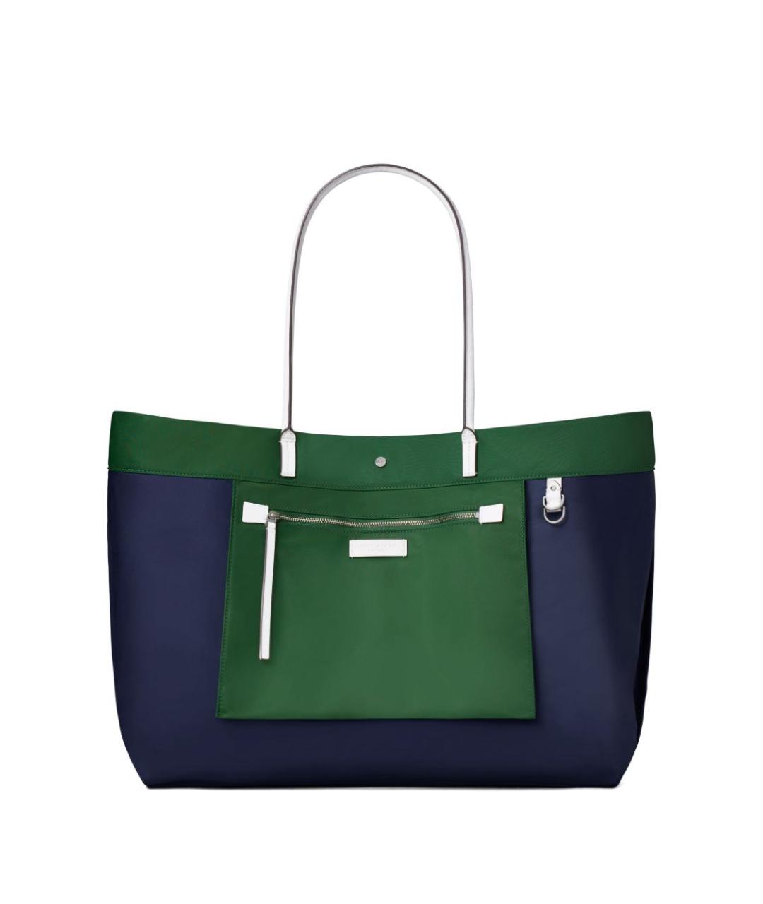 TORY BURCH Зеленая синтетическая сумка тоут, фото 2
