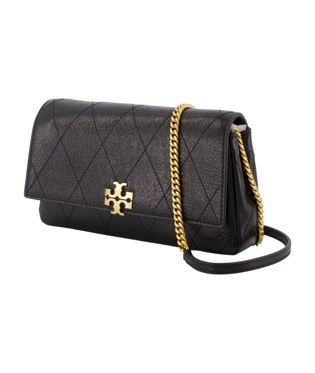 TORY BURCH Черная кожаная сумка через плечо, фото 2