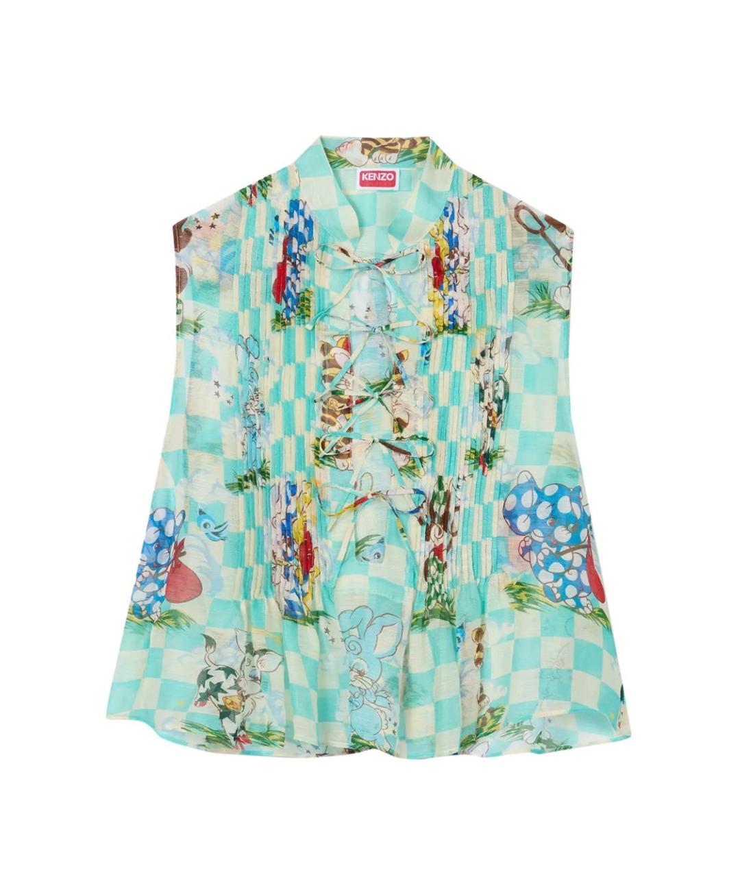 KENZO Мульти льняная рубашка, фото 1