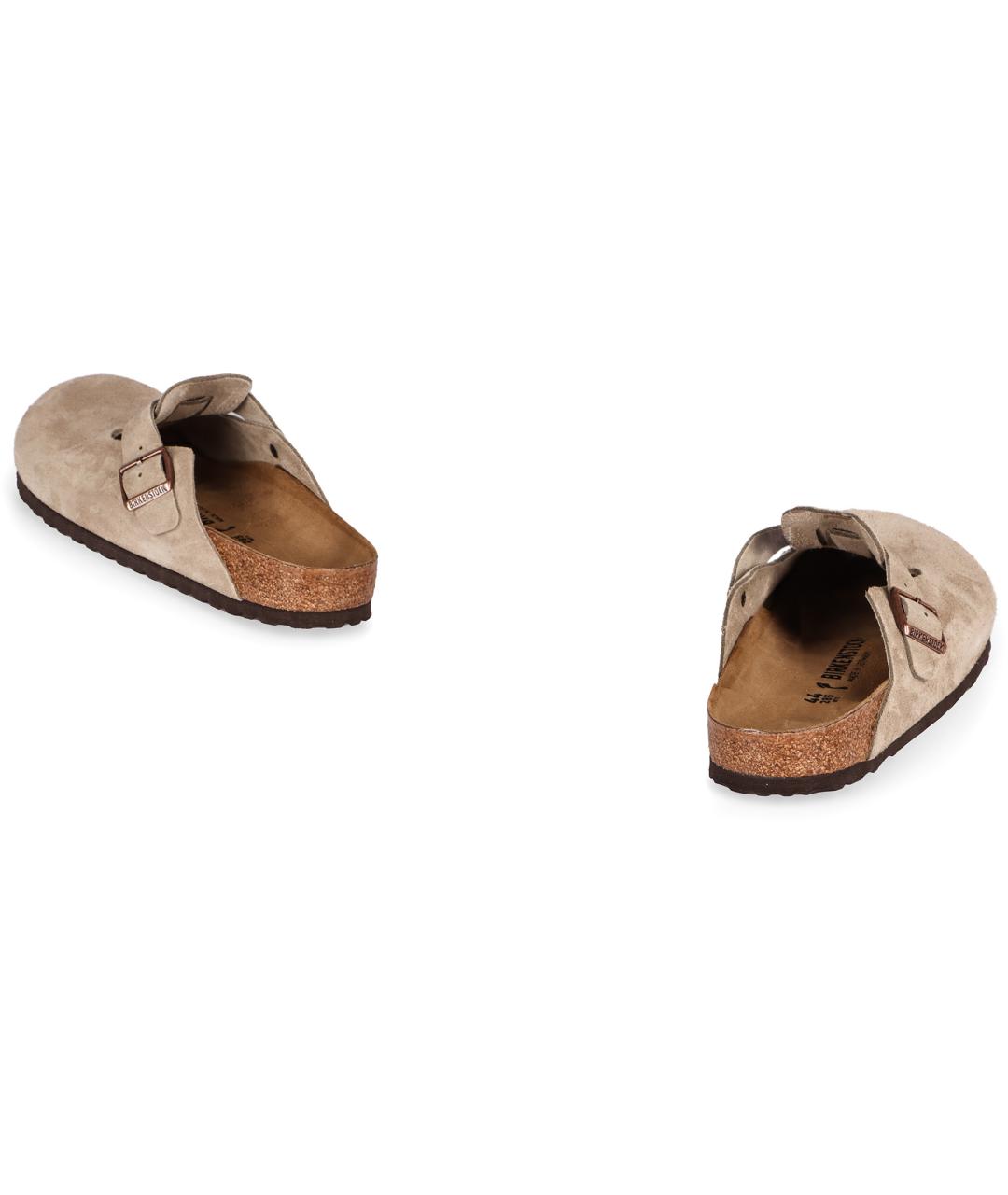 BIRKENSTOCK Коричневые замшевые сабо, фото 3