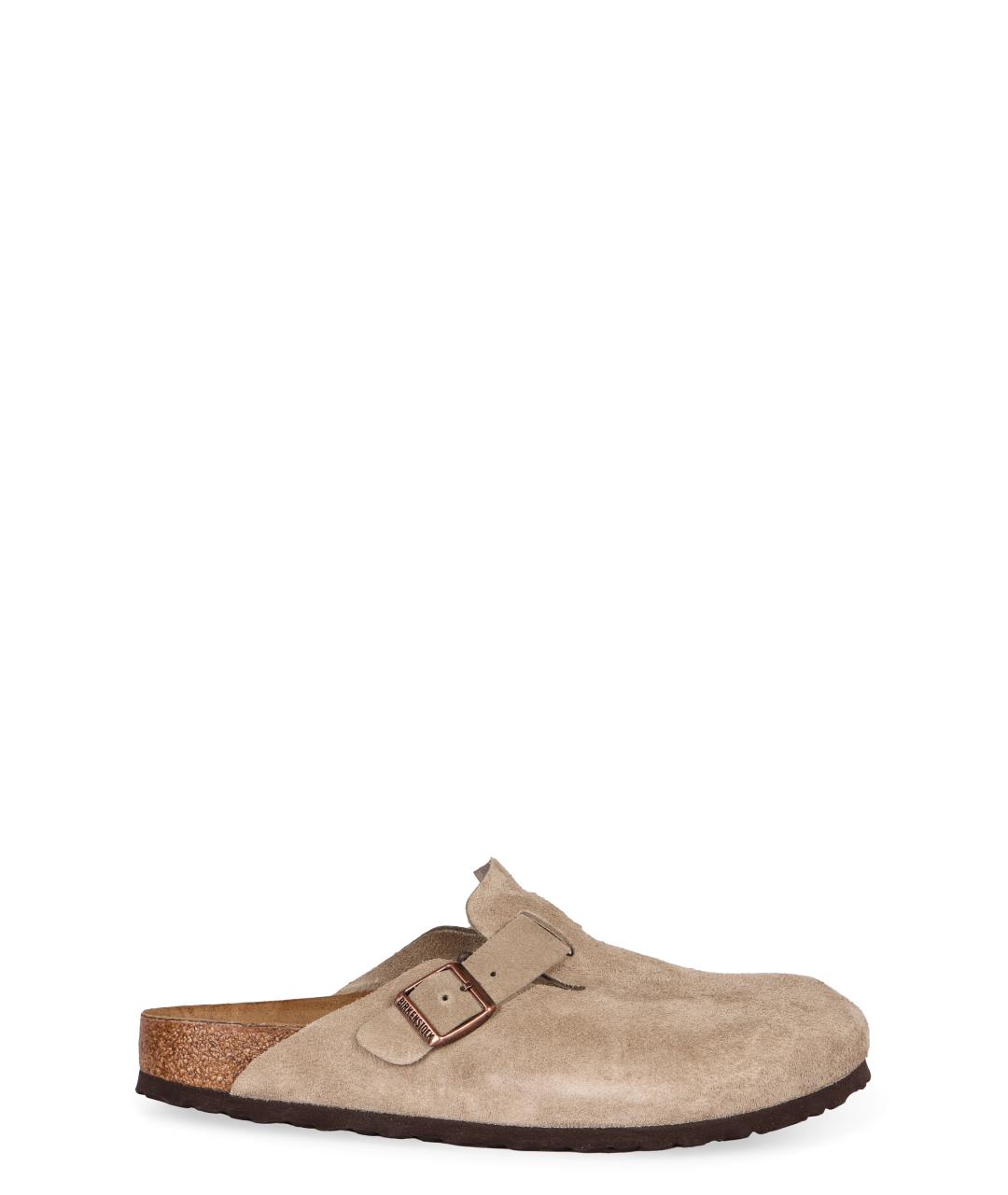 BIRKENSTOCK Коричневые замшевые сабо, фото 1