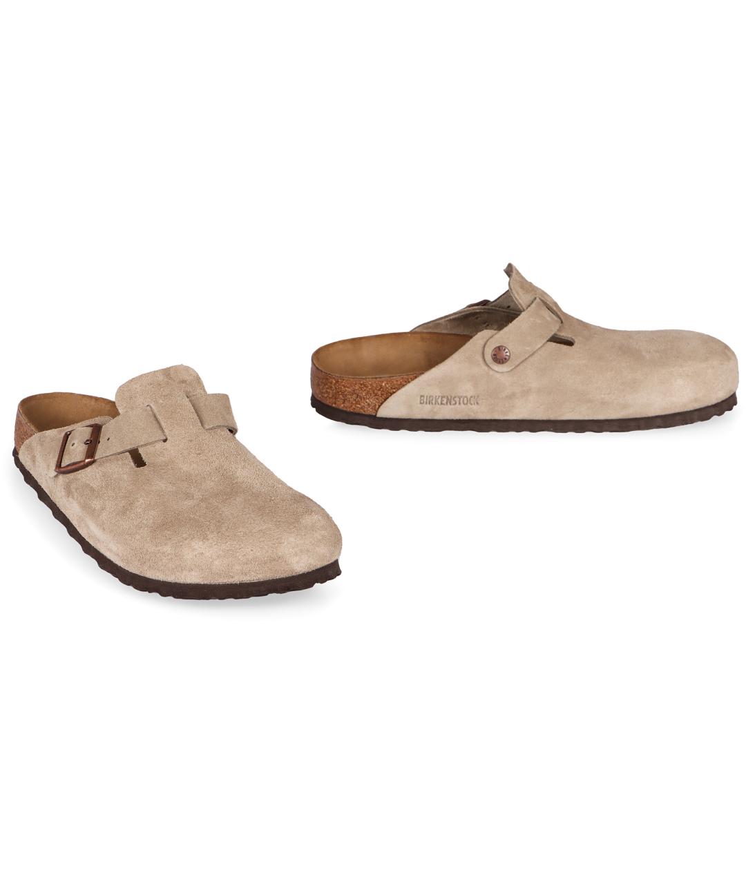 BIRKENSTOCK Коричневые замшевые сабо, фото 2
