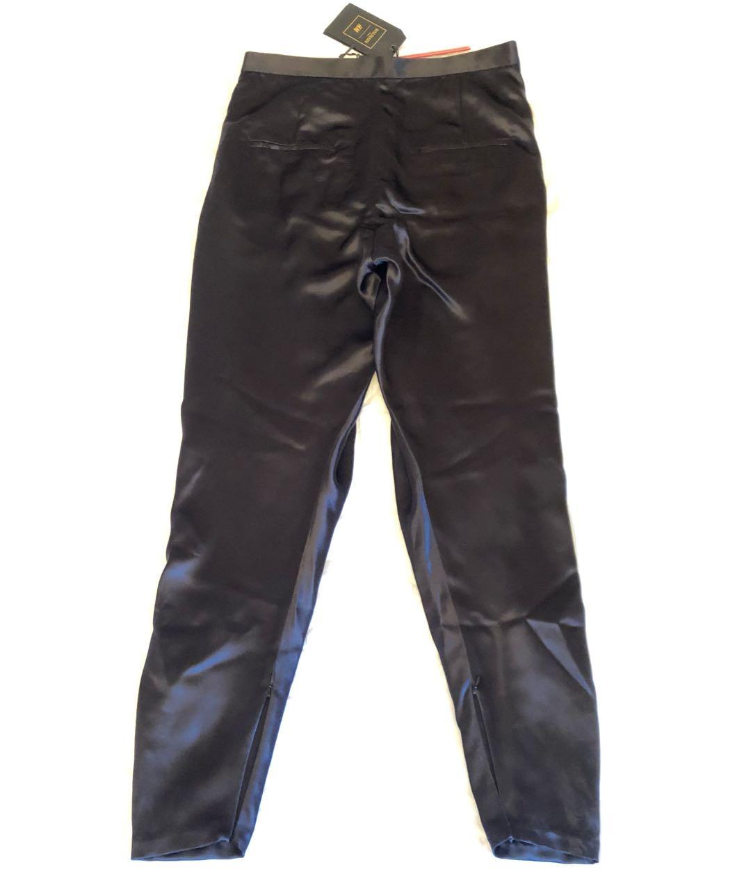 BALMAIN Черные шелковые брюки узкие, фото 2