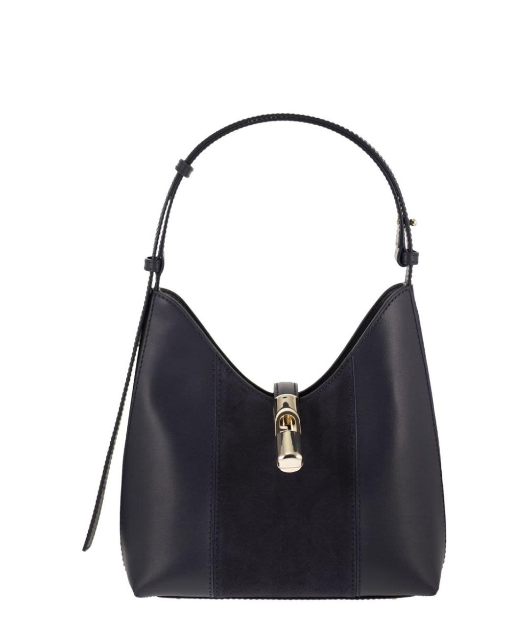 FURLA Коричневая кожаная сумка с короткими ручками, фото 1