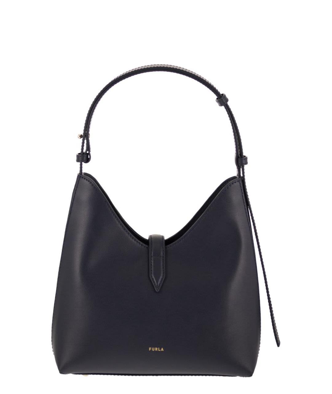 FURLA Коричневая кожаная сумка с короткими ручками, фото 2