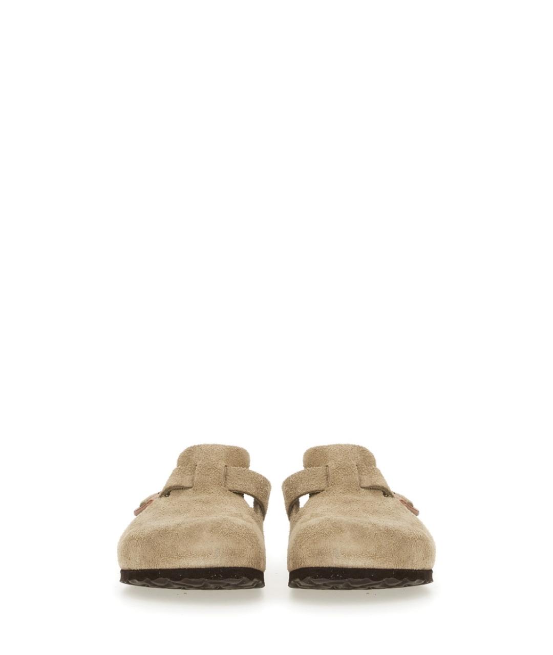 BIRKENSTOCK Бежевые замшевые мюли, фото 4
