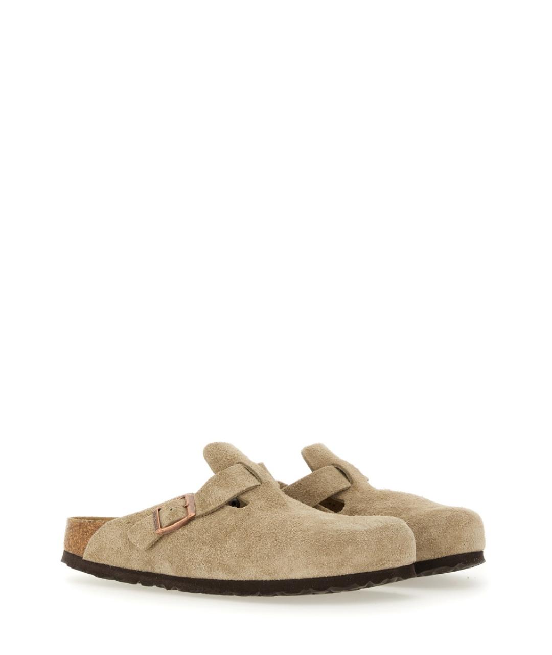 BIRKENSTOCK Бежевые замшевые мюли, фото 2