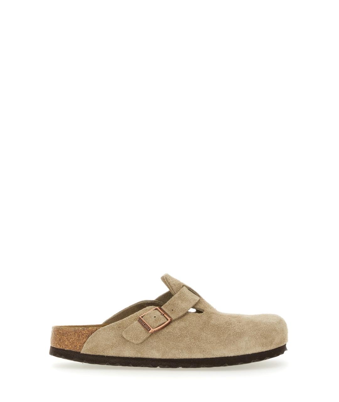 BIRKENSTOCK Бежевые замшевые мюли, фото 5