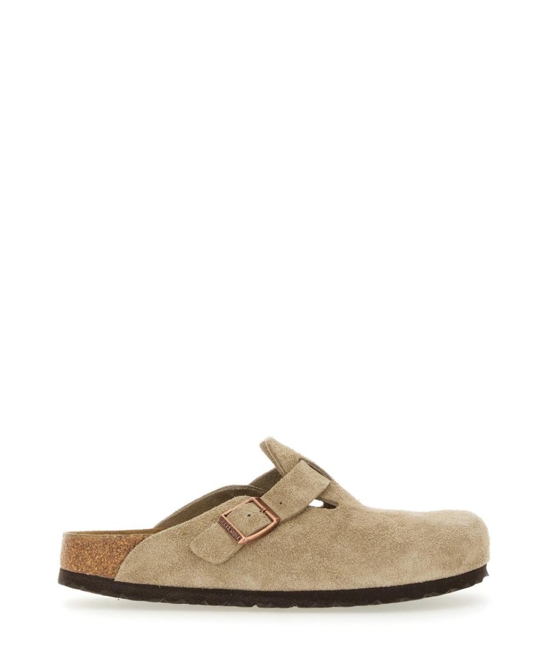 BIRKENSTOCK Бежевые замшевые мюли, фото 1