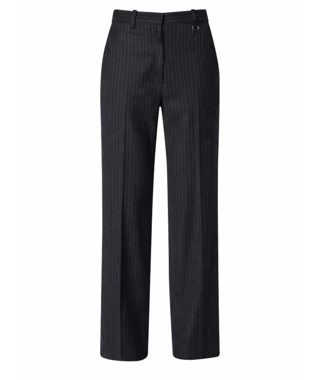 ISABEL MARANT Черные шерстяные прямые брюки, фото 1