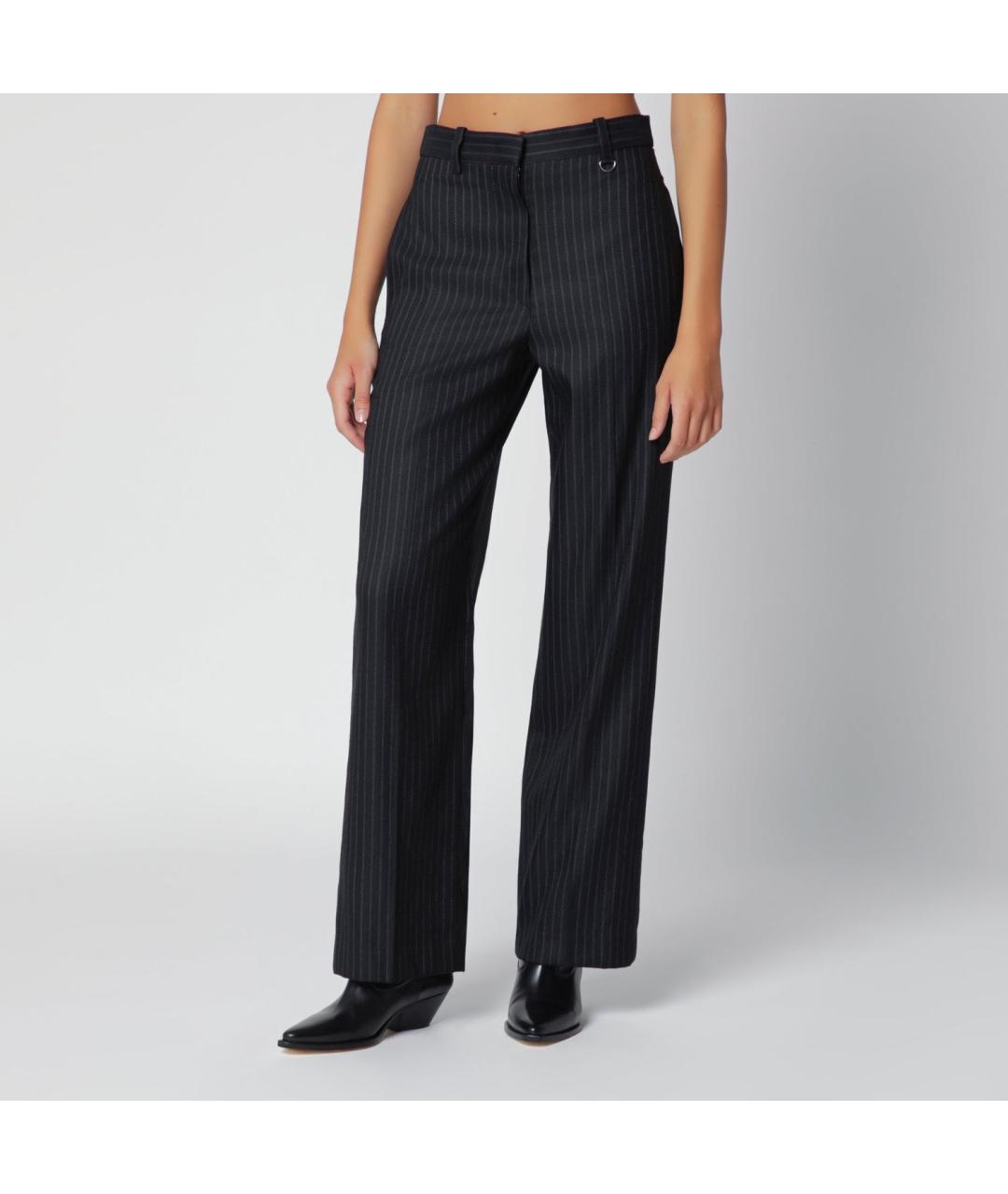 ISABEL MARANT Черные шерстяные прямые брюки, фото 4