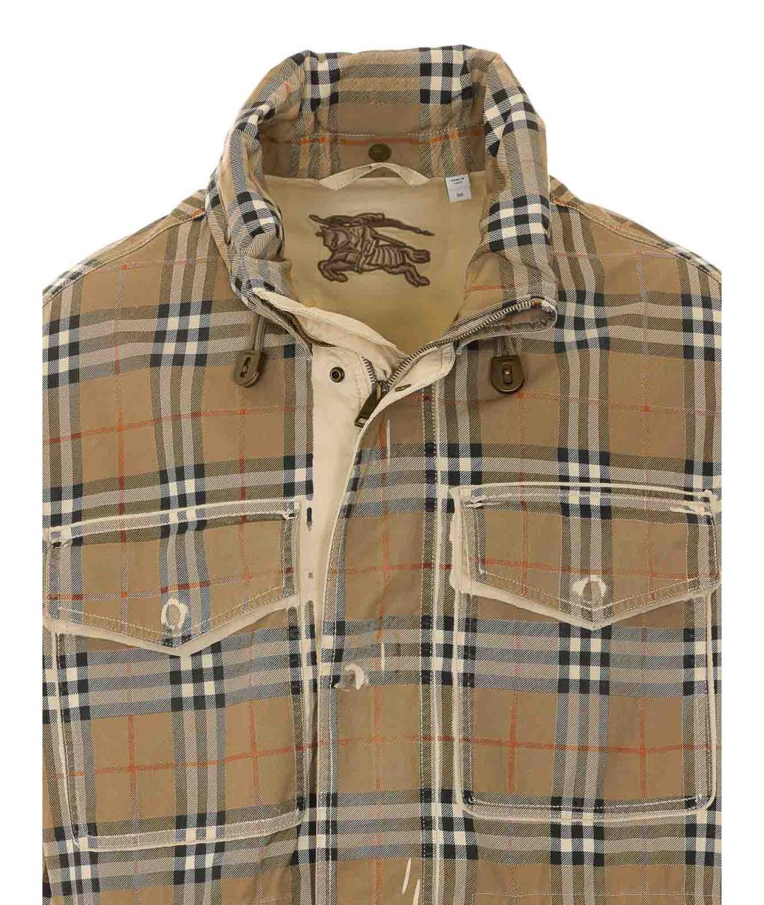 BURBERRY Бежевая хлопковая парка, фото 4