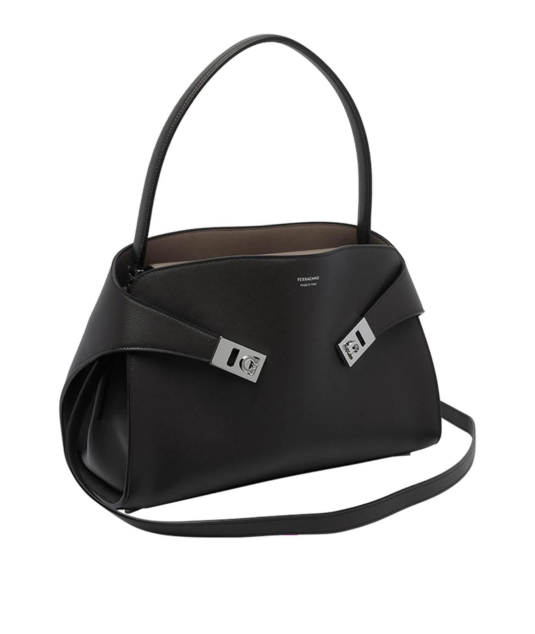 FERRAGAMO Коричневая кожаная сумка тоут, фото 2
