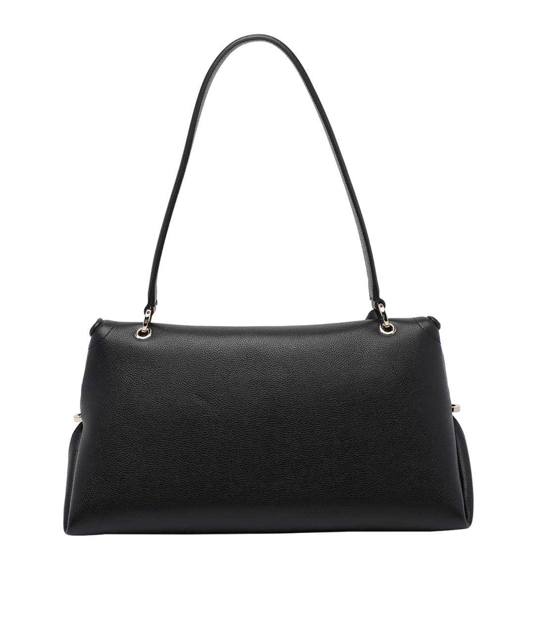 FERRAGAMO Черная кожаная сумка через плечо, фото 3
