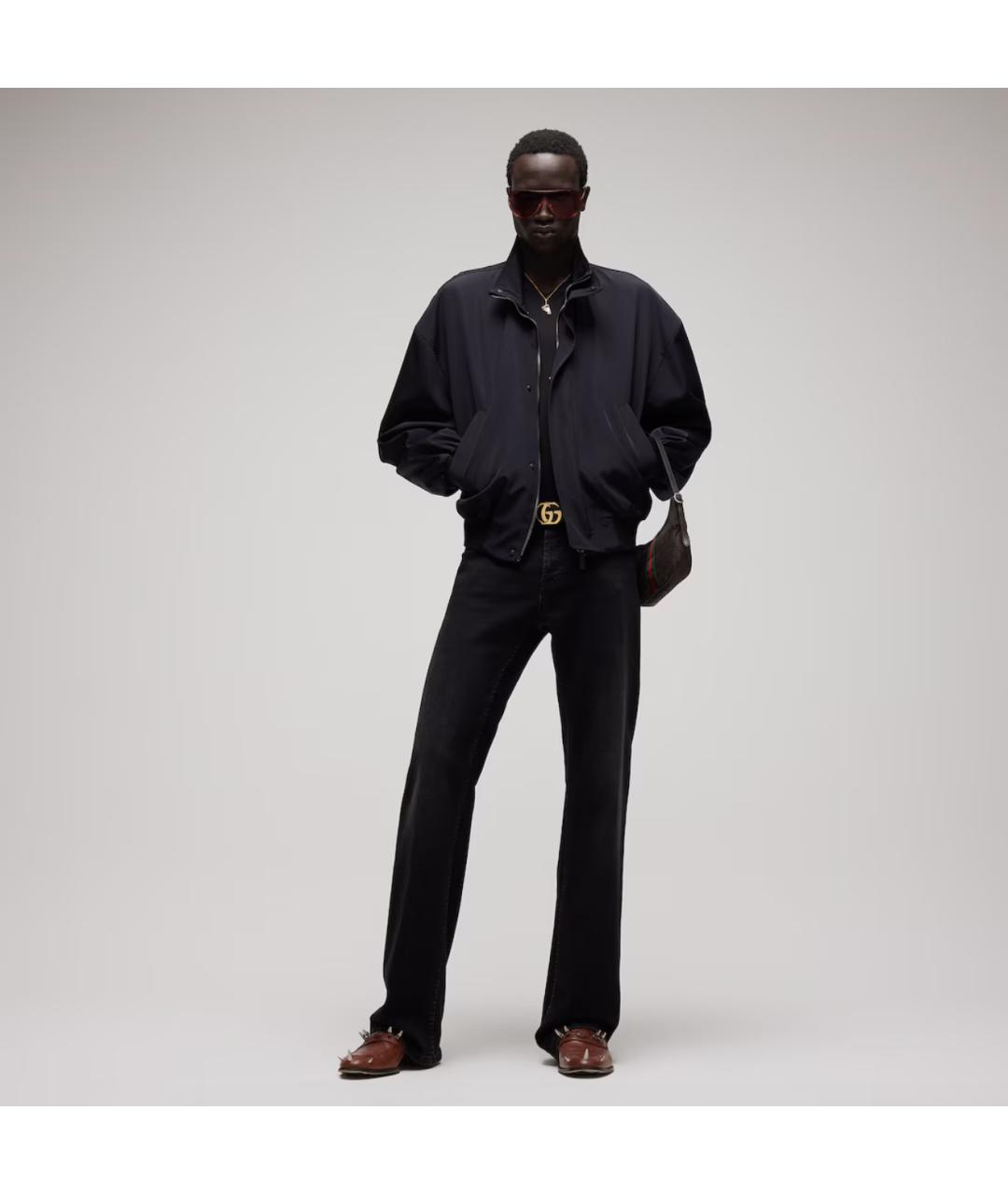 GUCCI Черная ацетатная куртка, фото 5