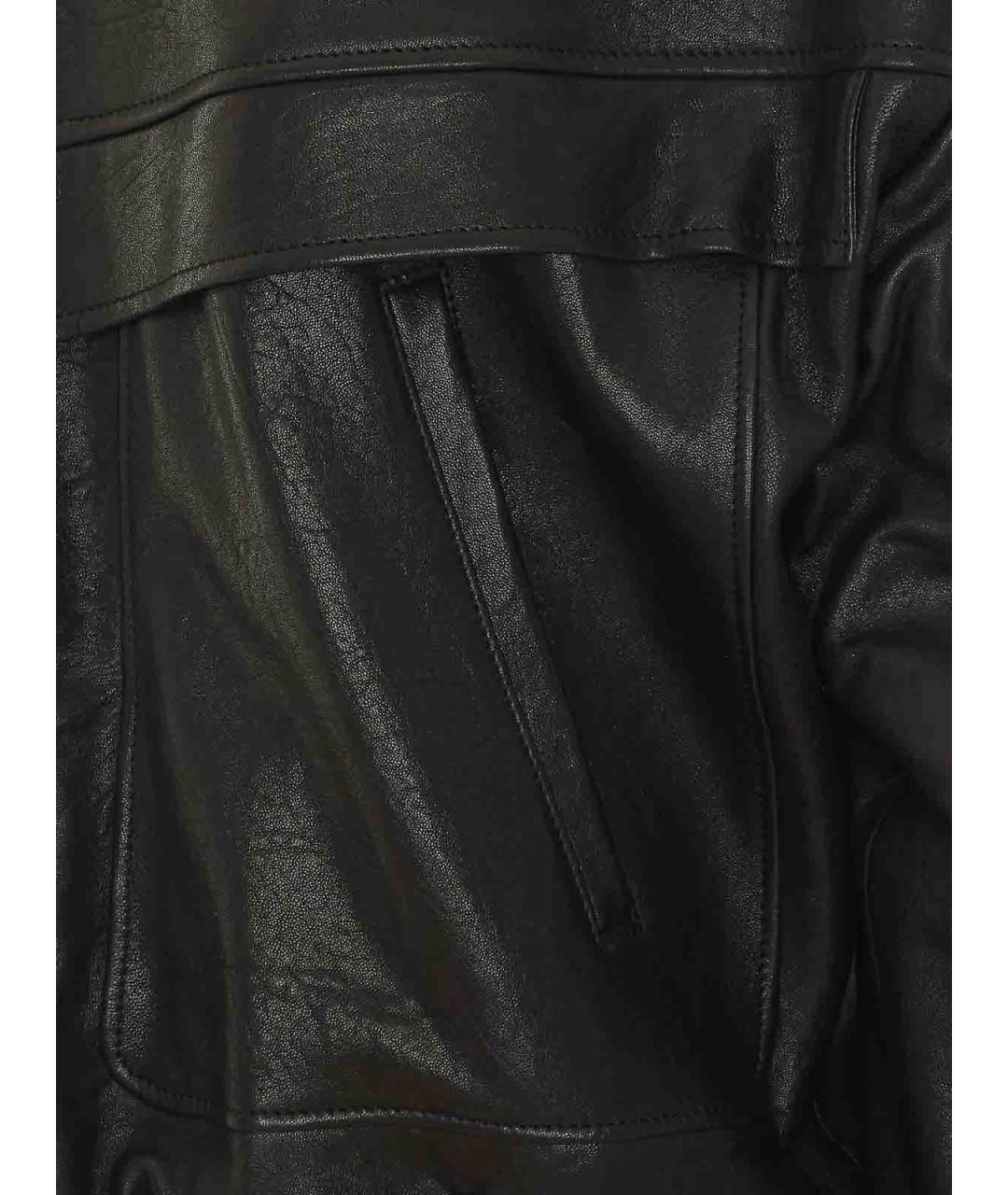 SAINT LAURENT Черная кожаная куртка, фото 3