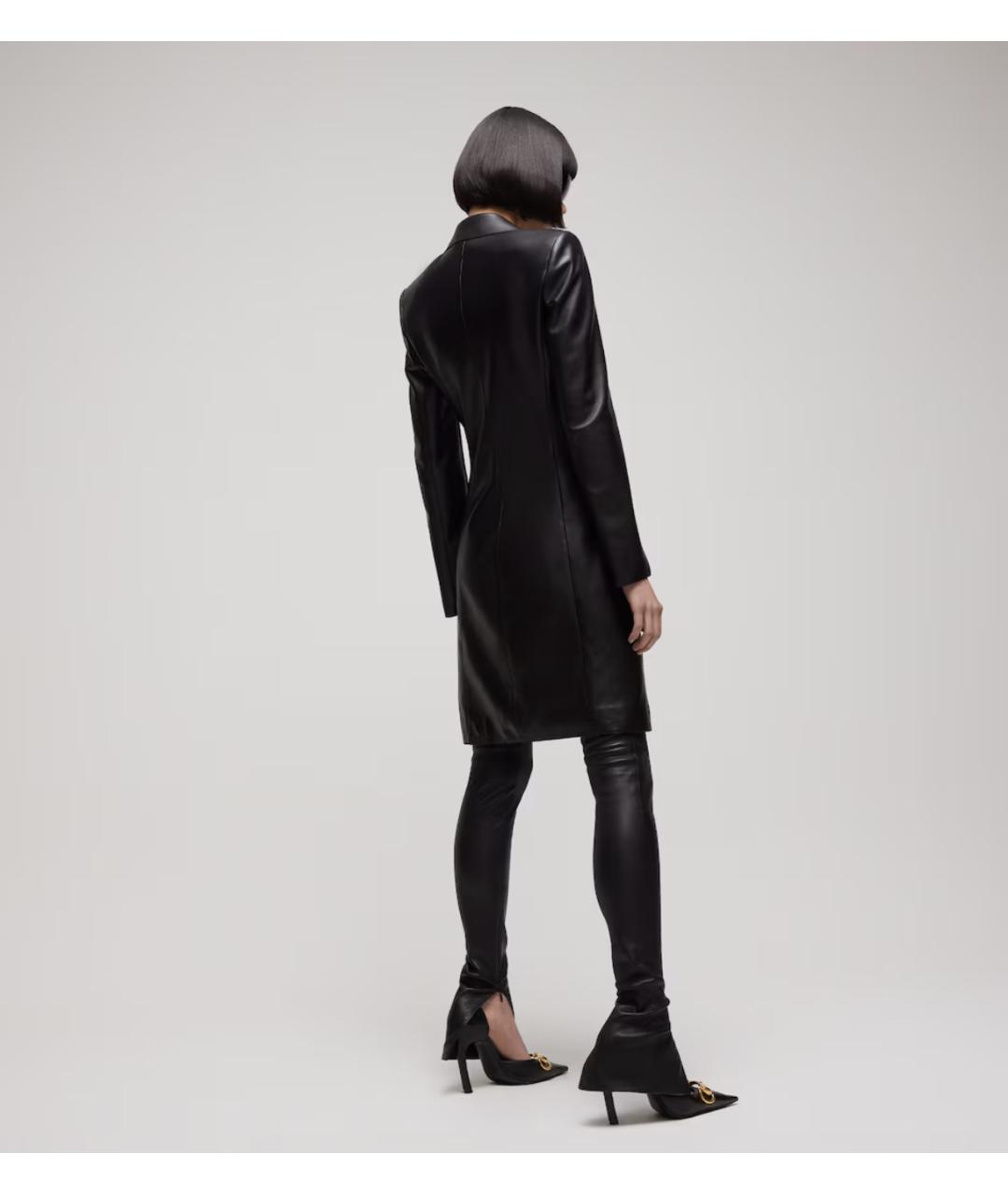 GUCCI Черное кожаное пальто, фото 3