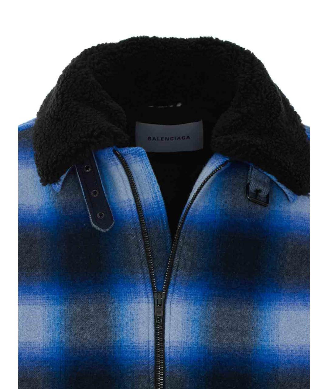 BALENCIAGA Синяя шерстяная куртка, фото 4