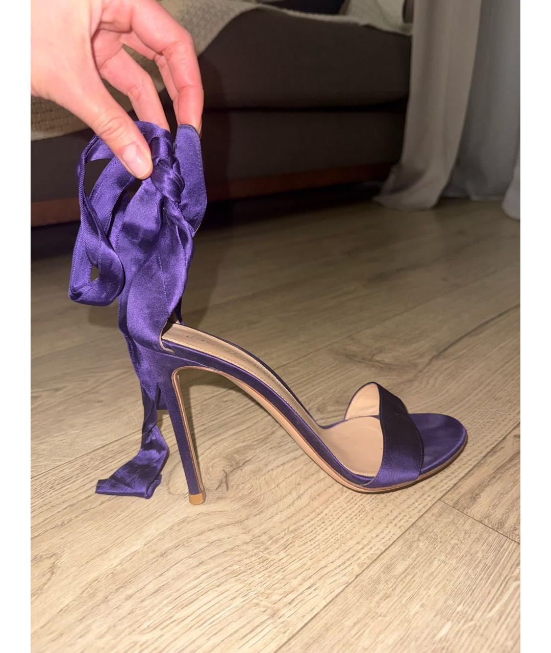 GIANVITO ROSSI Фиолетовые босоножки, фото 5