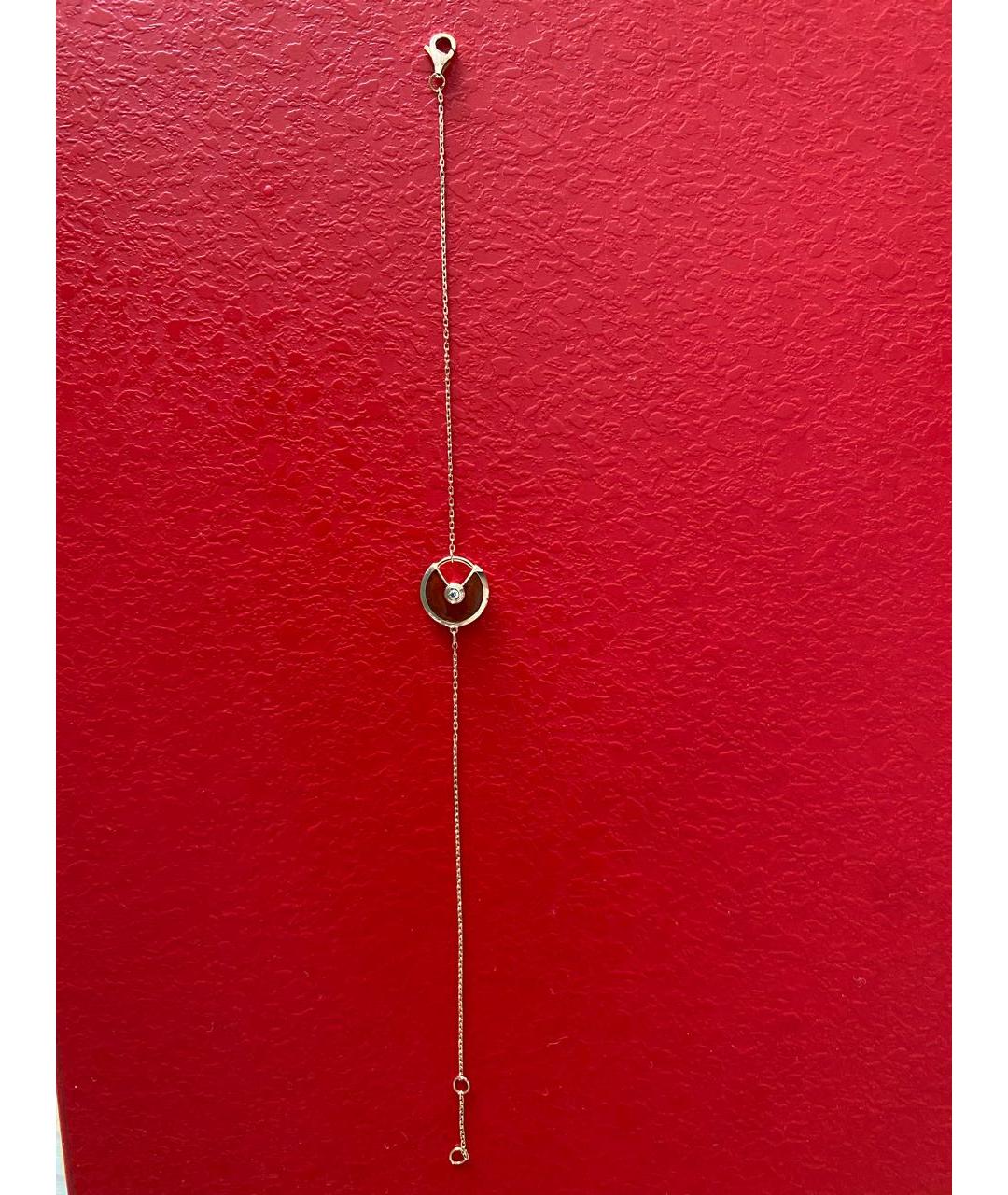 CARTIER Бордовый браслет из розового золота, фото 2