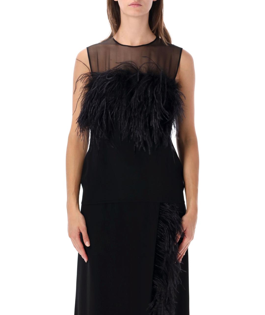ALBERTA FERRETTI Черная вискозная майка, фото 2