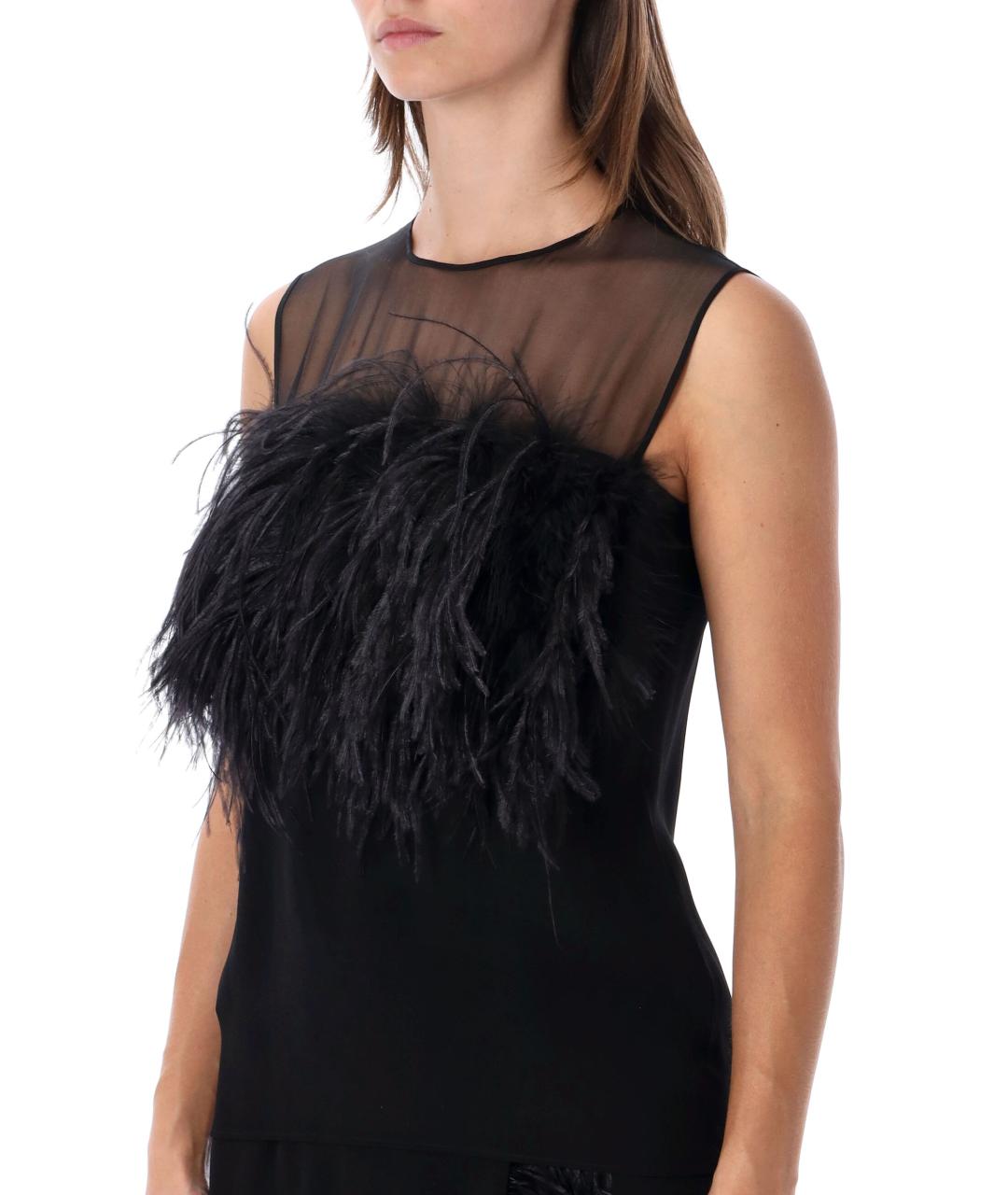 ALBERTA FERRETTI Черная вискозная майка, фото 4