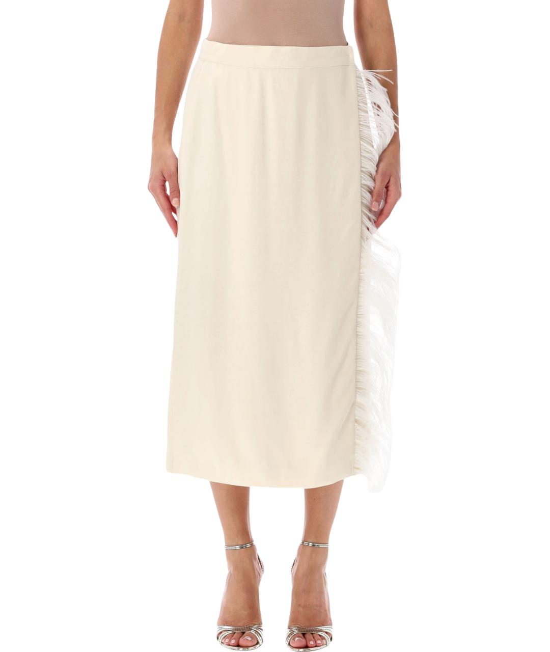 ALBERTA FERRETTI Бежевая юбка миди, фото 1