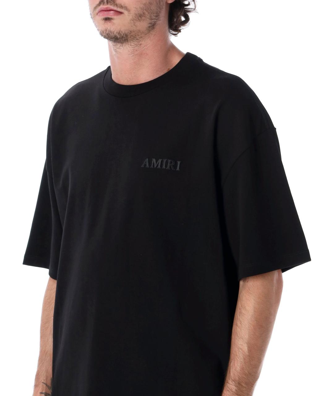 AMIRI Черная хлопковая футболка, фото 4