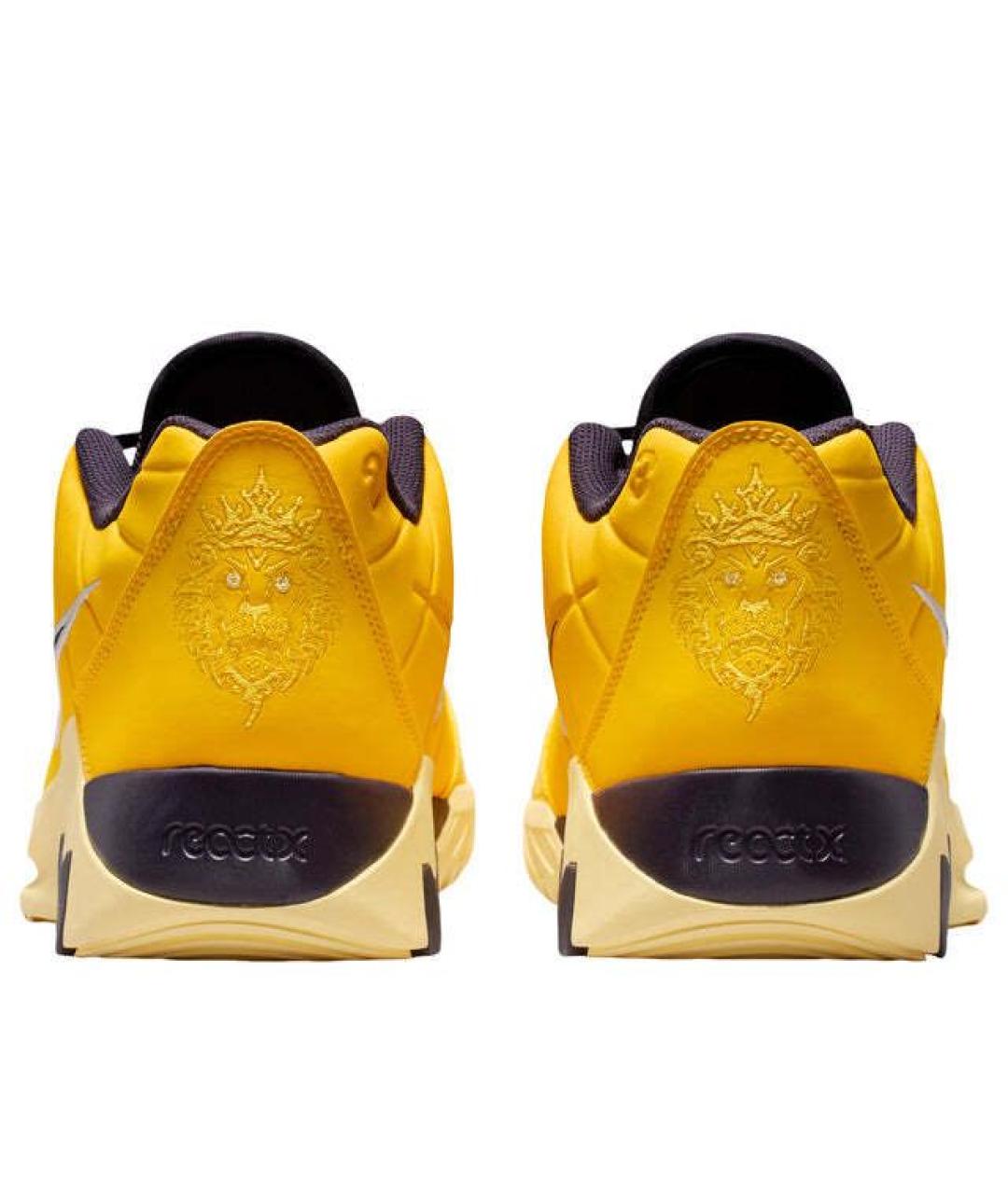 NIKE Желтые текстильные высокие кроссовки / кеды, фото 5