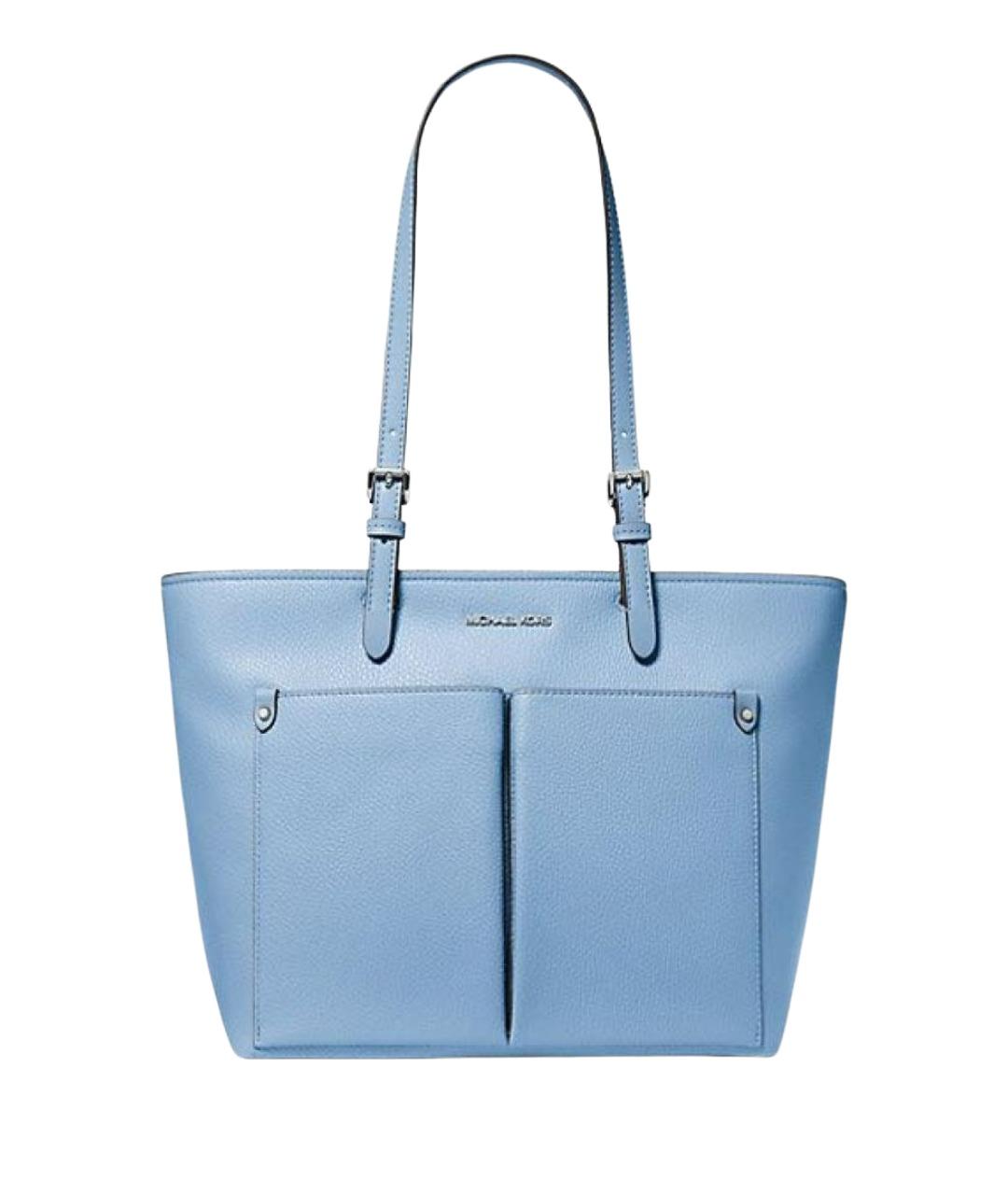MICHAEL KORS Голубая кожаная сумка тоут, фото 1