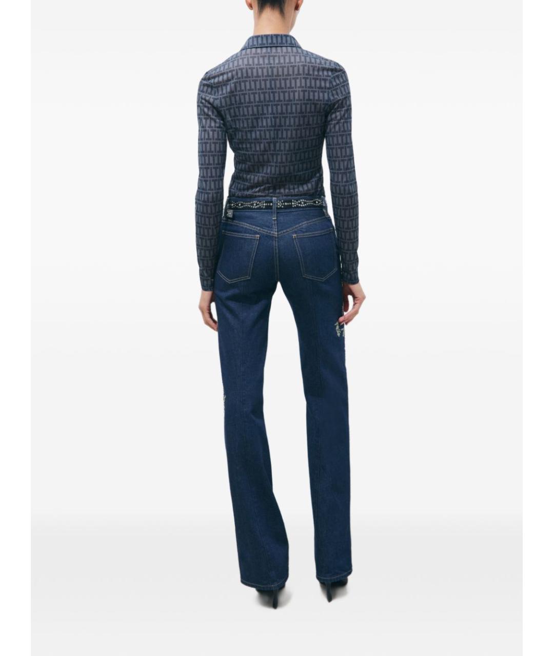 TORY BURCH Синие хлопковые прямые джинсы, фото 4