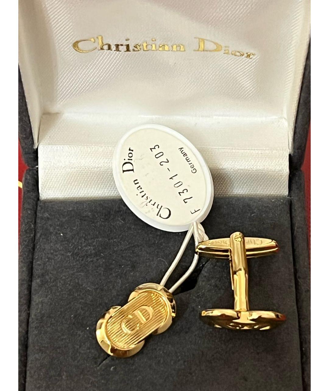 CHRISTIAN DIOR Золотые запонки, фото 6
