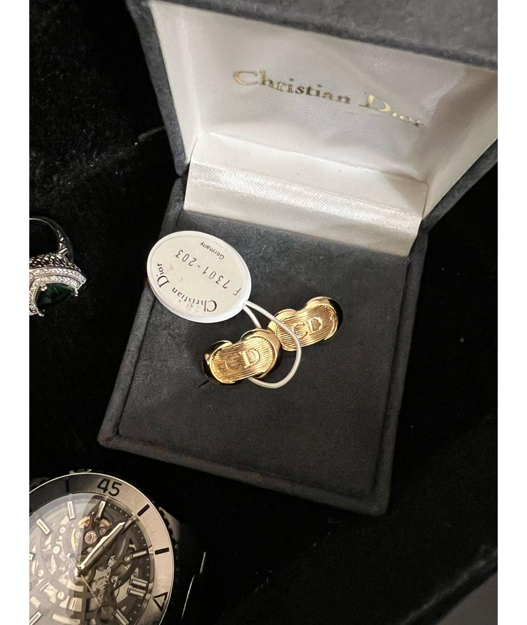 CHRISTIAN DIOR Золотые запонки, фото 5